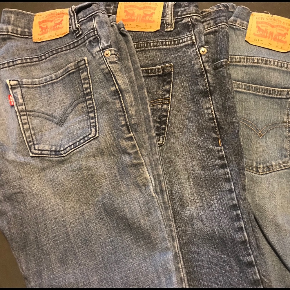 Boys Levi jeans size 14R slim fit.